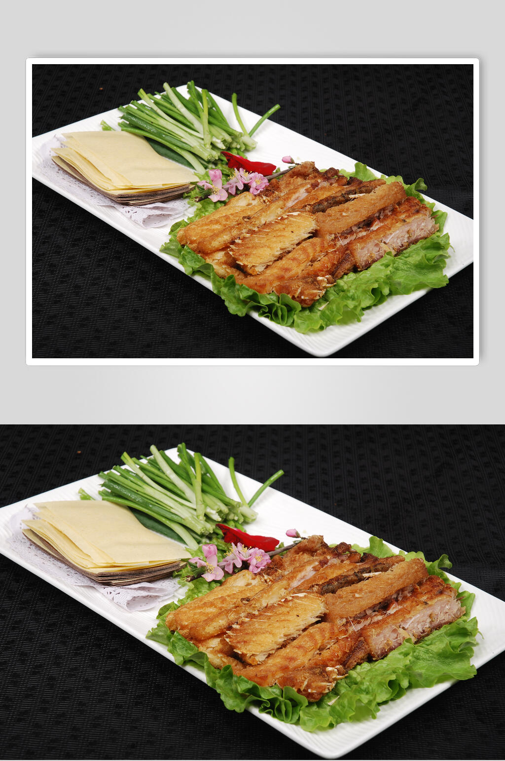 山东煎咸鱼美食食物图片素材