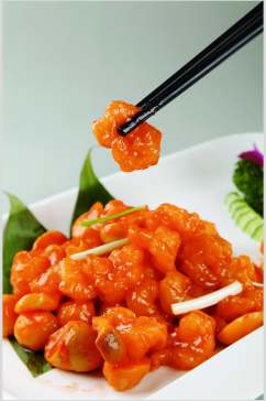 新鲜秘制虾仁美食食品图片