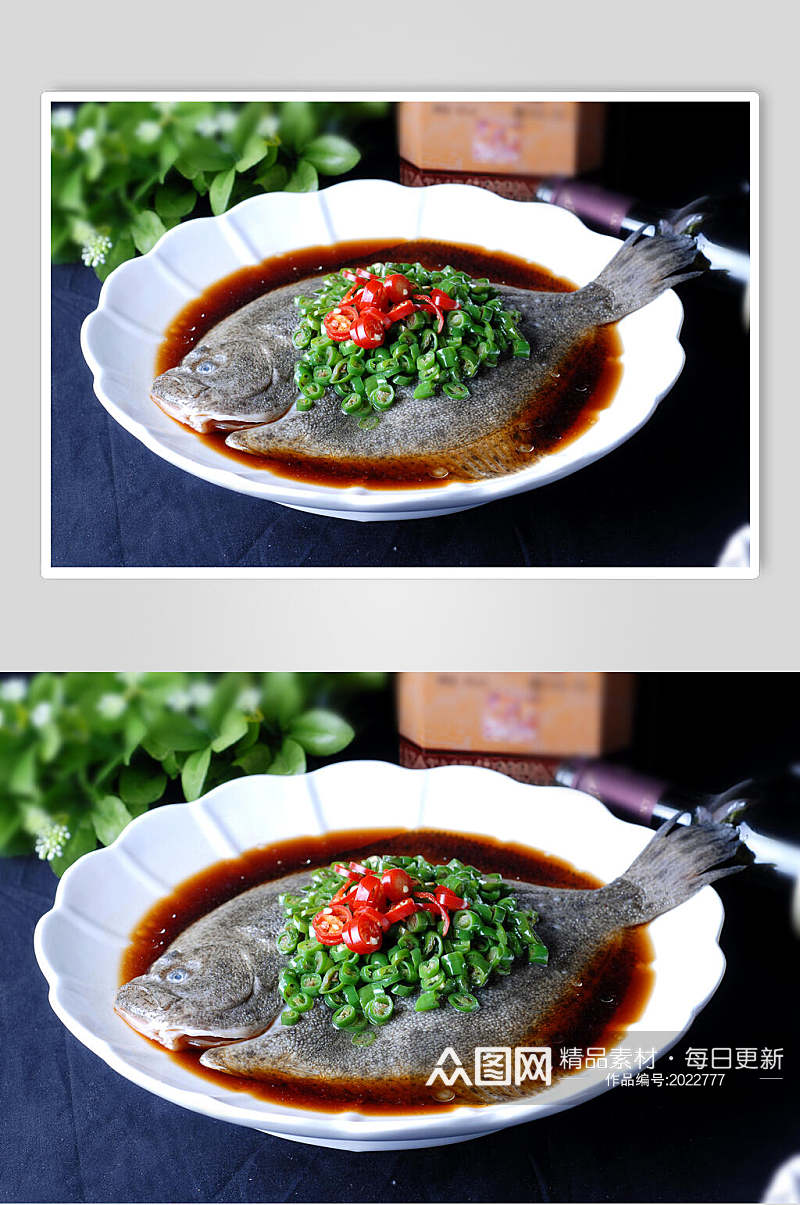 鲜椒多宝鱼美食摄影图片素材