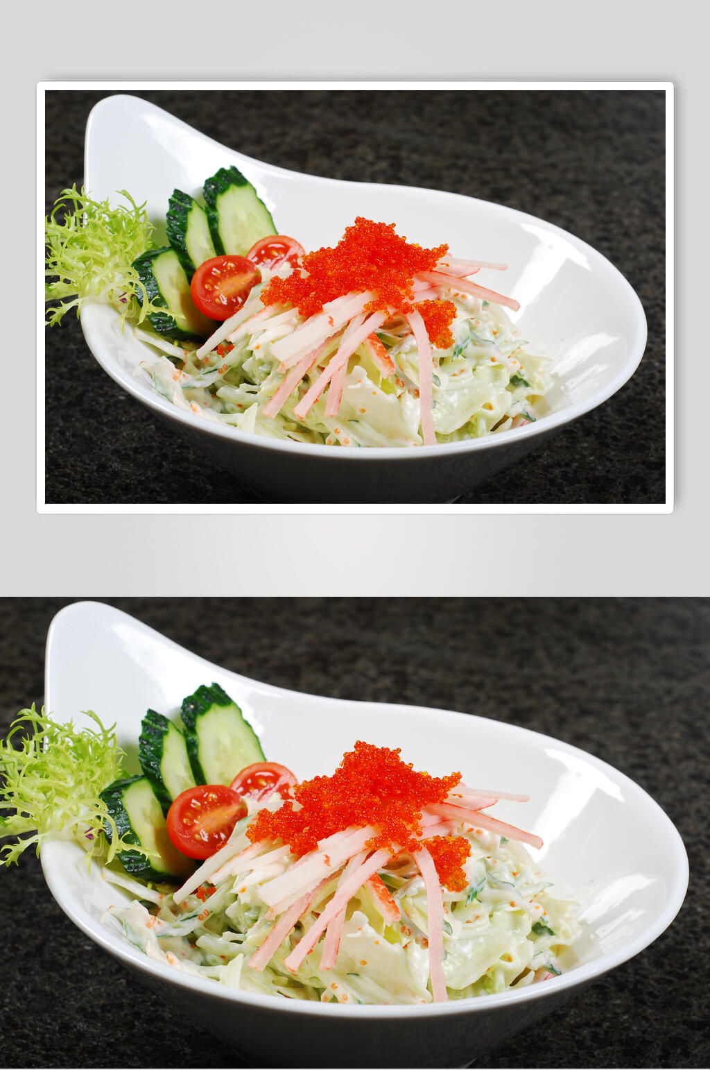 日式蟹子沙拉美食食物图片素材