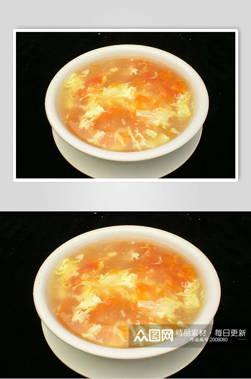 西红柿鸡蛋汤食品高清图片素材