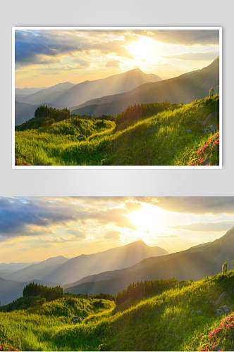 朝阳山峰山脉风景图片