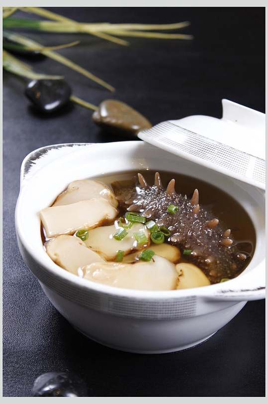 松茸炖辽参海鲜美食图片