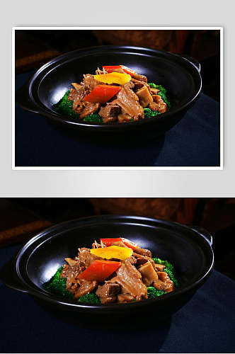 野生竹笋炆农家鹅餐饮食品图片