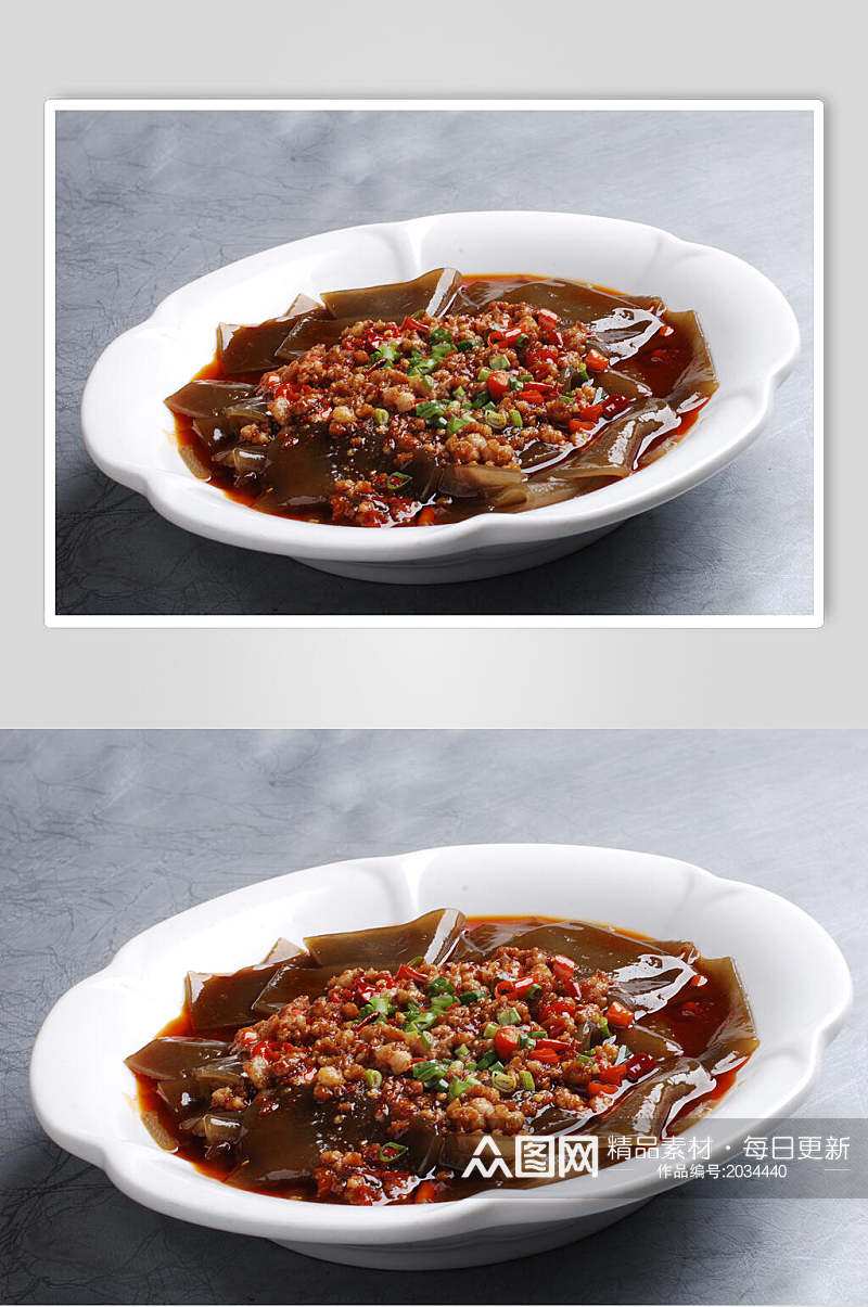 茯苓粑酱肉沫美食摄影图片素材