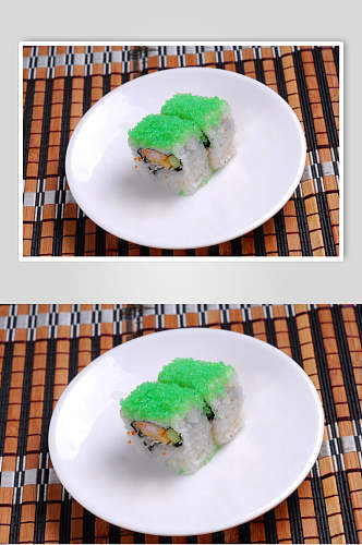 中卷富贵虾卷绿食品图片