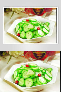 绿色蒜片乳瓜餐饮食品图片