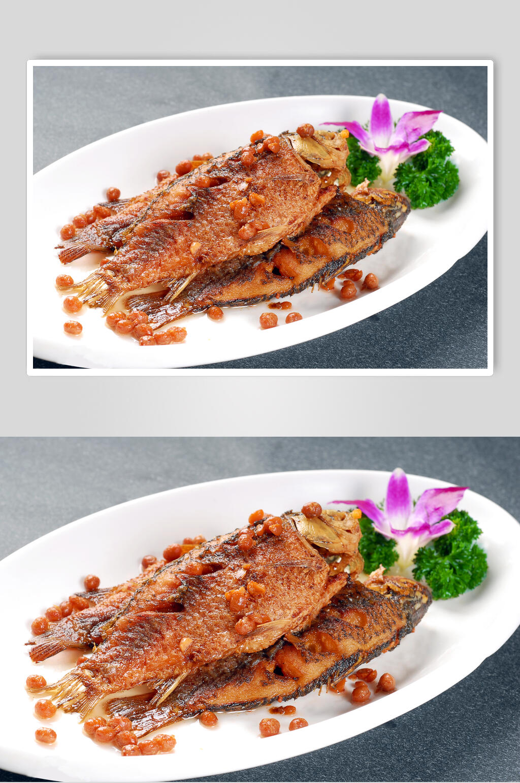 豆鼓鲫鱼食品摄影图片素材