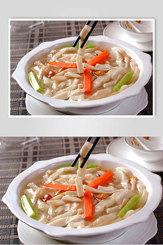 正宗三鲜香豆腐美食摄影图片