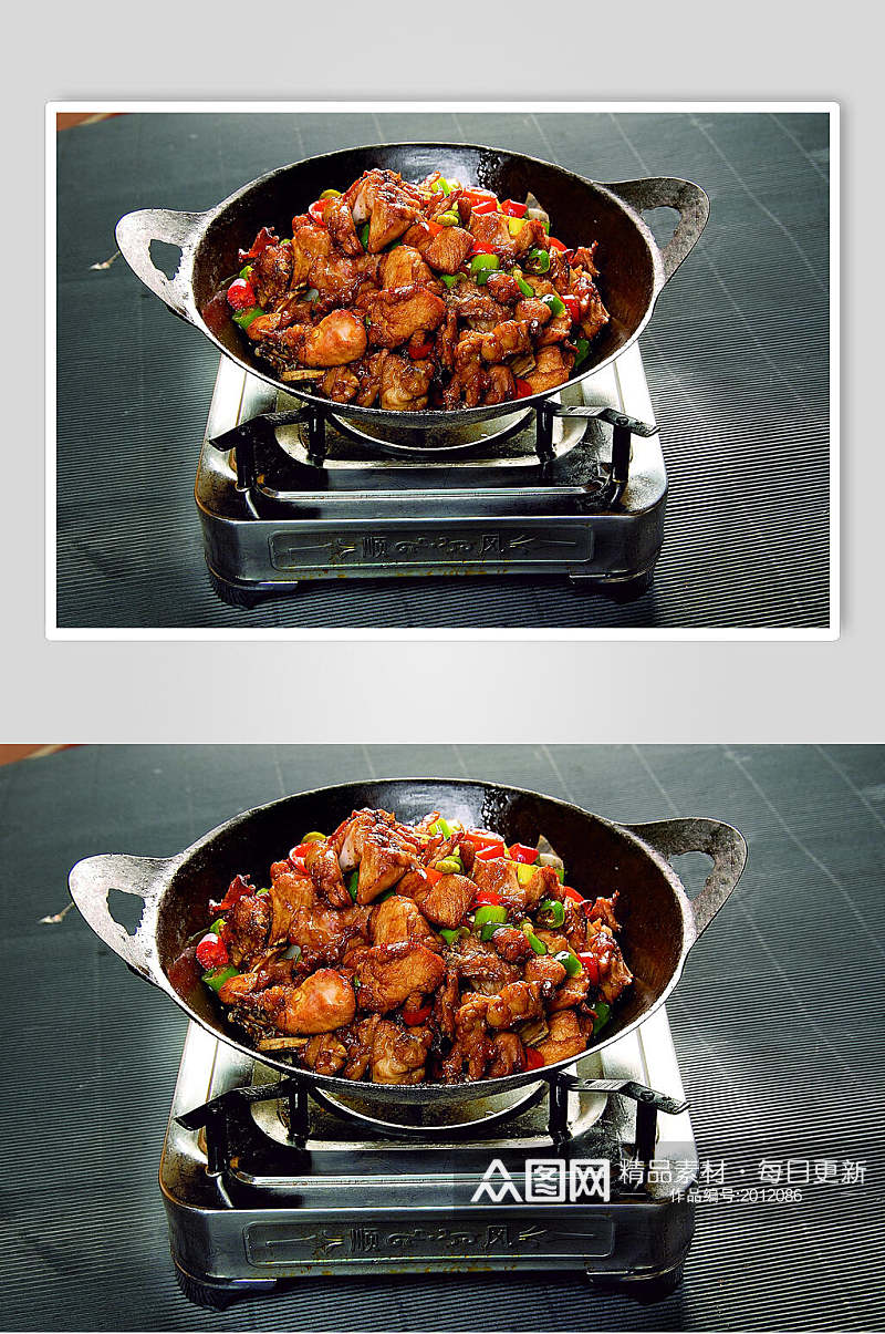 热菜干锅野兔食品摄影图片素材
