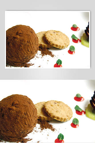 塔图佛巧克力冰淇淋食物高清图片