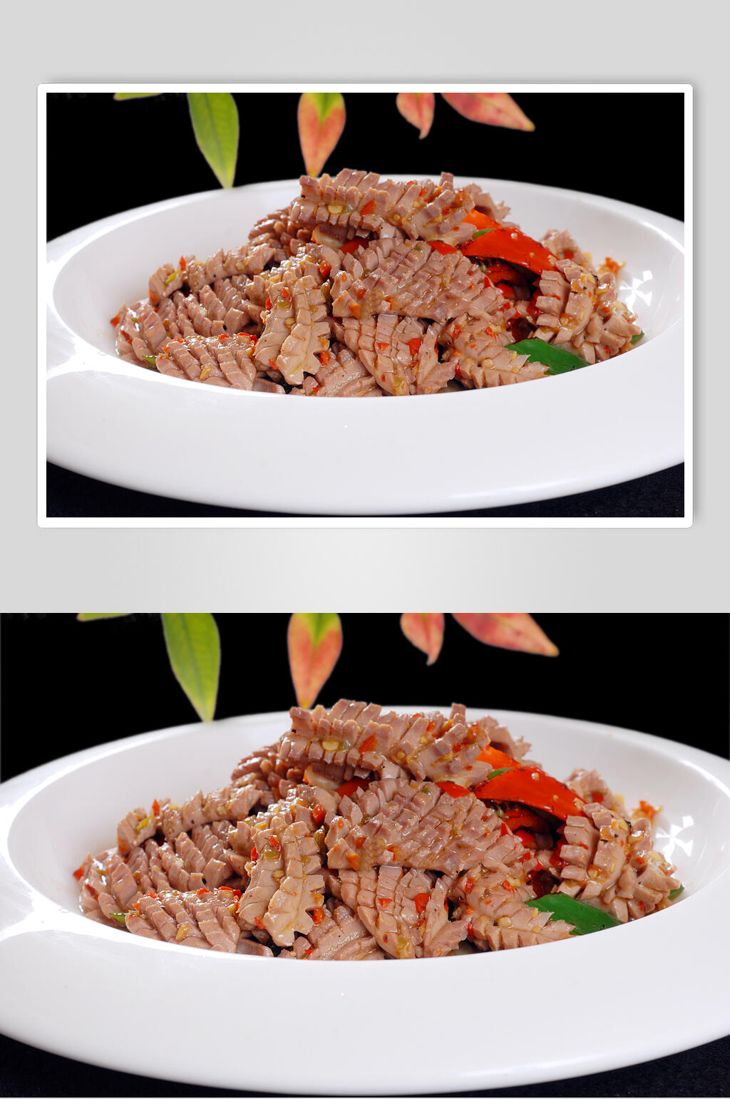 荤菜烧椒腰花美食摄影图片素材