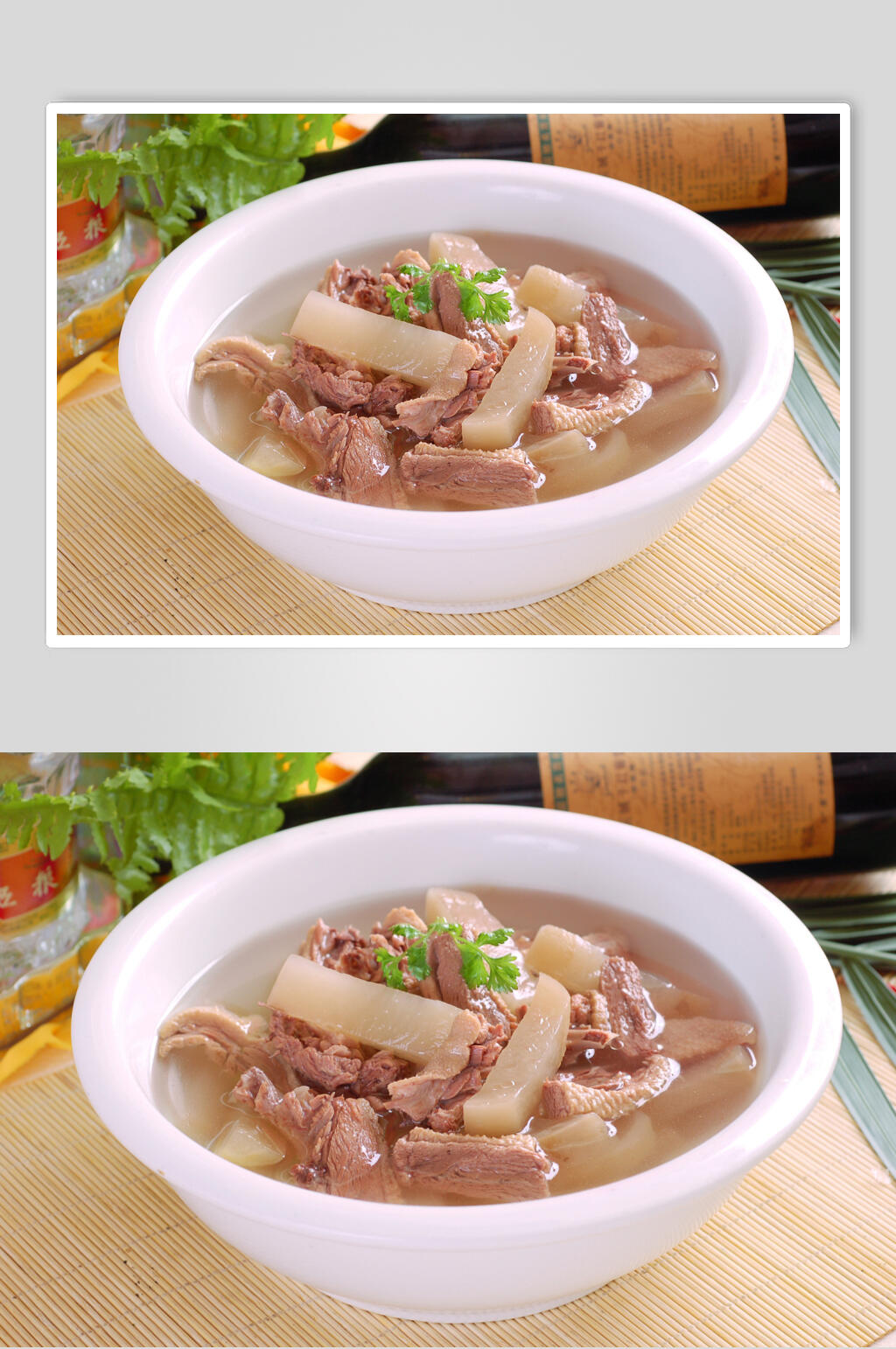 汤菜酸萝卜老鸭汤美食摄影图片素材
