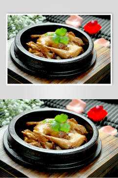 石锅烹三鸟餐饮食品图片