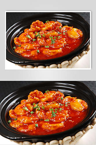 砂锅鸡酱茄盒食物高清图片