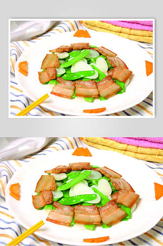 咸肉炒年糕食品图片