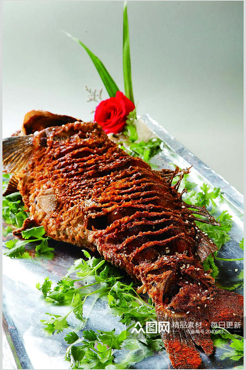 碳烧龙湖鲤鱼美食食品图片素材