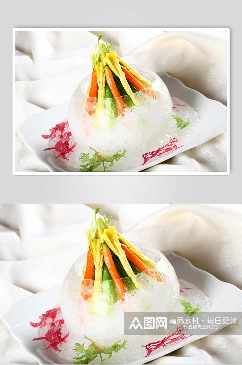 冰球鲜蔬美食摄影图片素材
