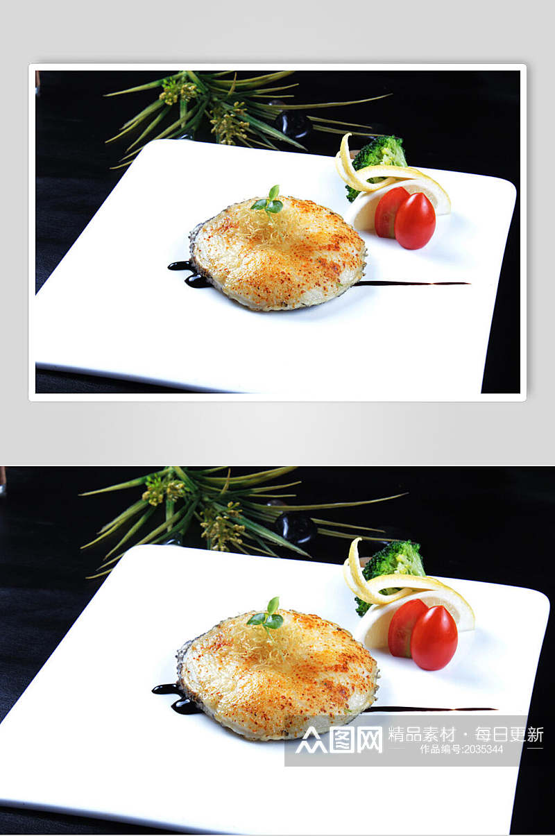 香煎深海银鳕鱼食品图片素材