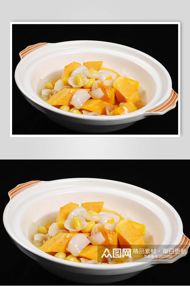 银杏南瓜烩百合美食图片素材