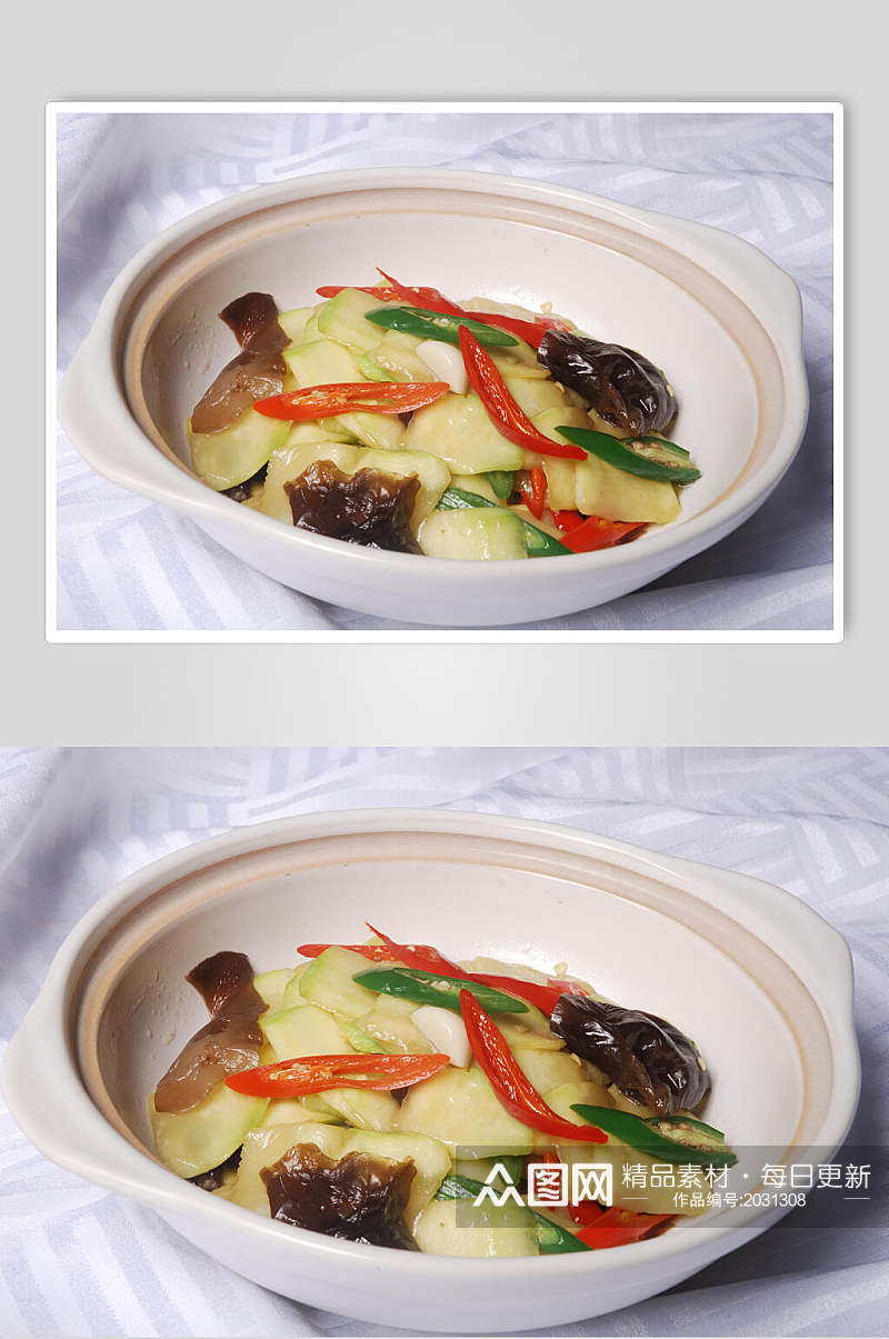 香锅脆瓜片食物图片素材