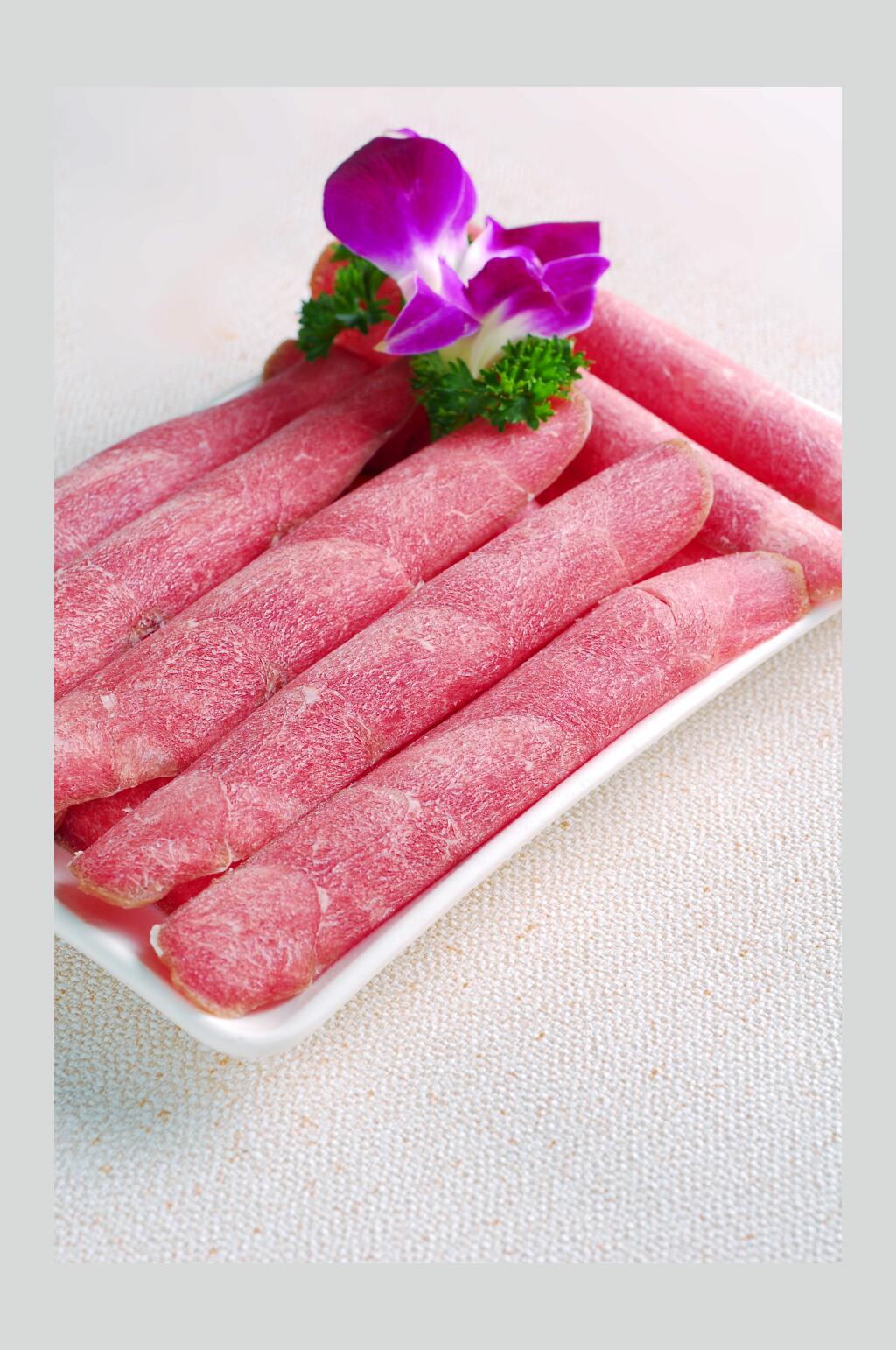 新鲜料理羊菲力餐饮实拍图片素材