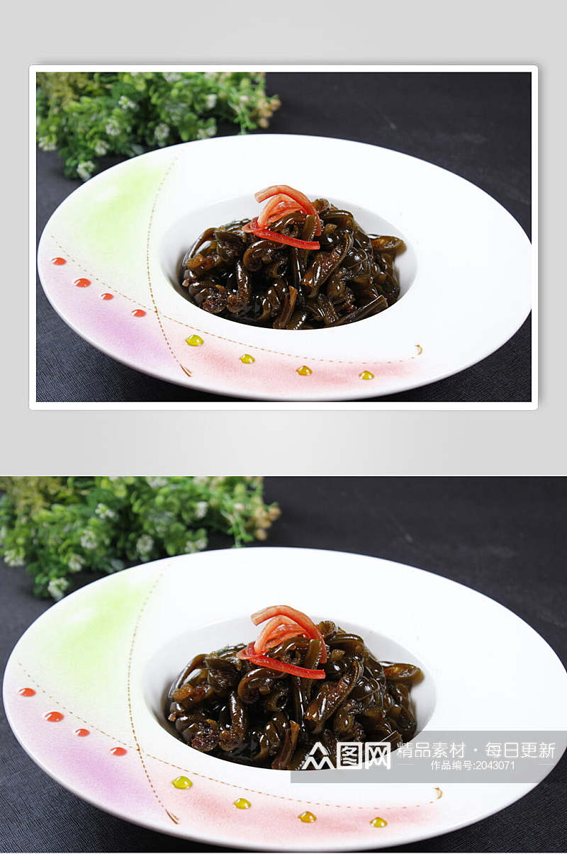 芥末海茸美食食品图片素材