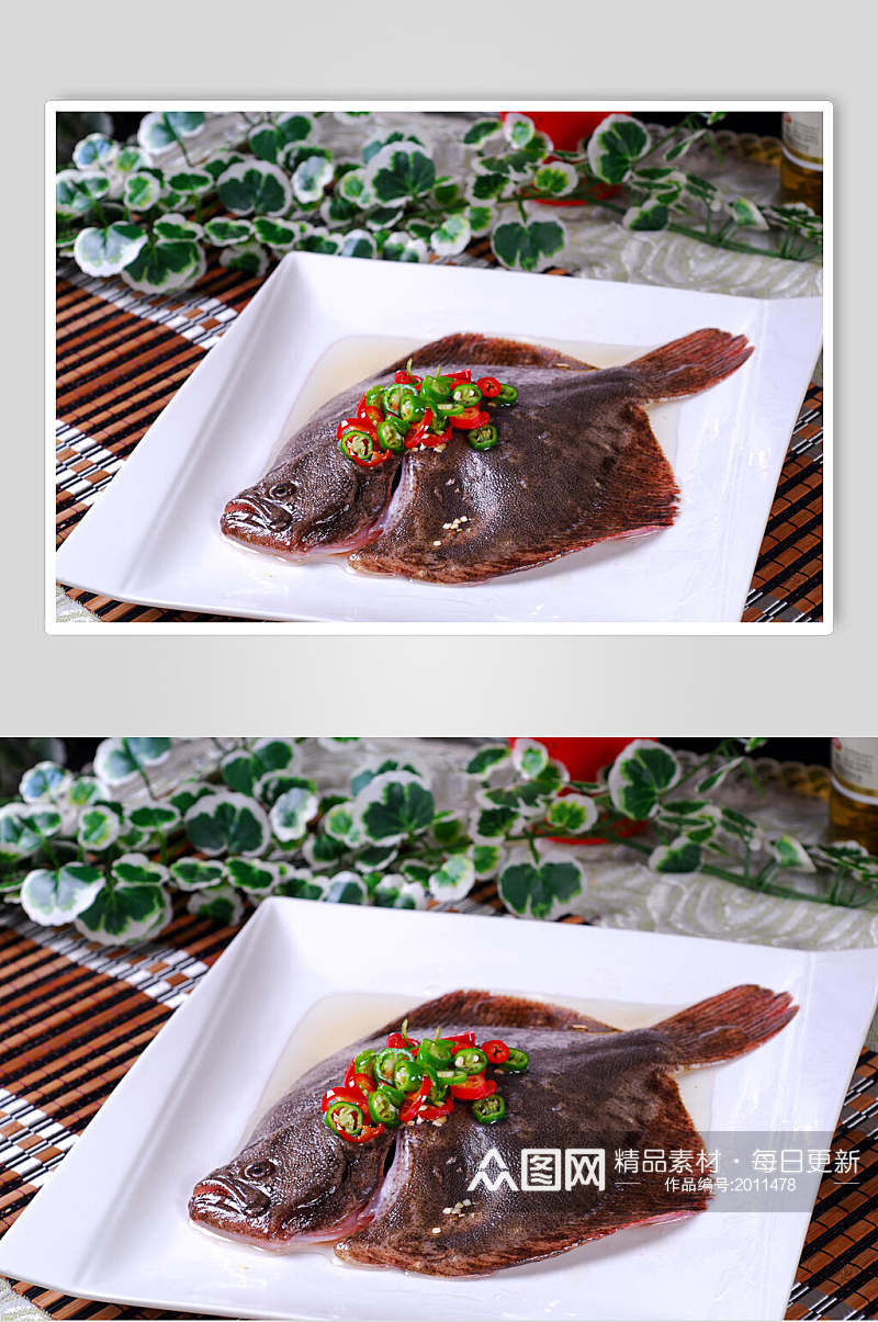 河脆椒多宝鱼食品摄影图片素材