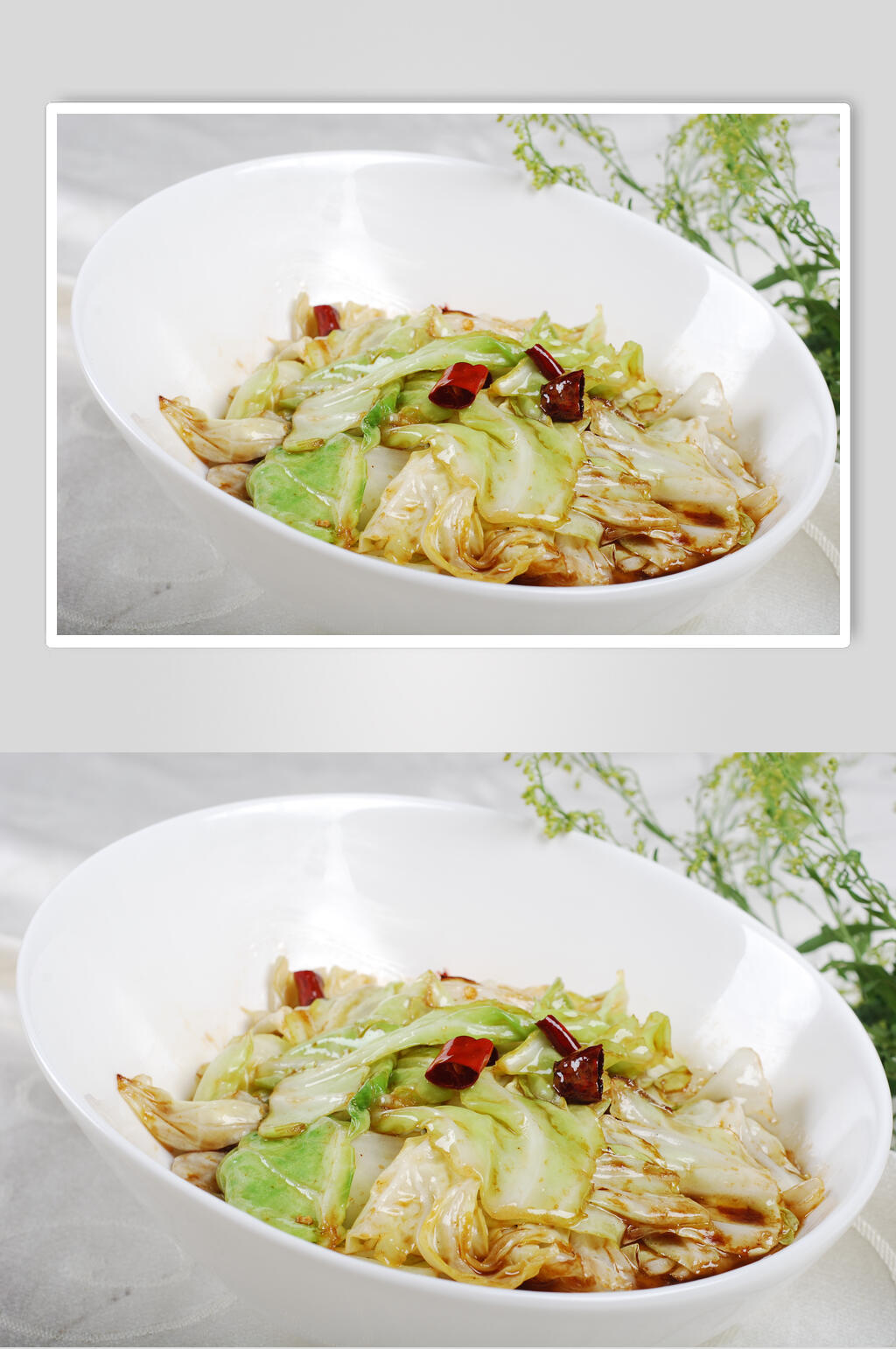 干煸手撕包菜元美食摄影图片素材