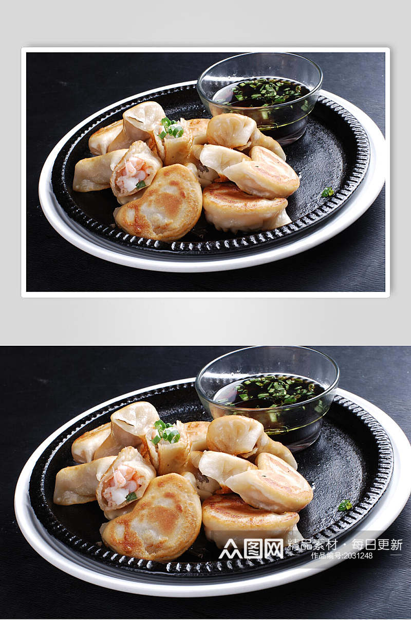 锅贴煎饺食物图片素材