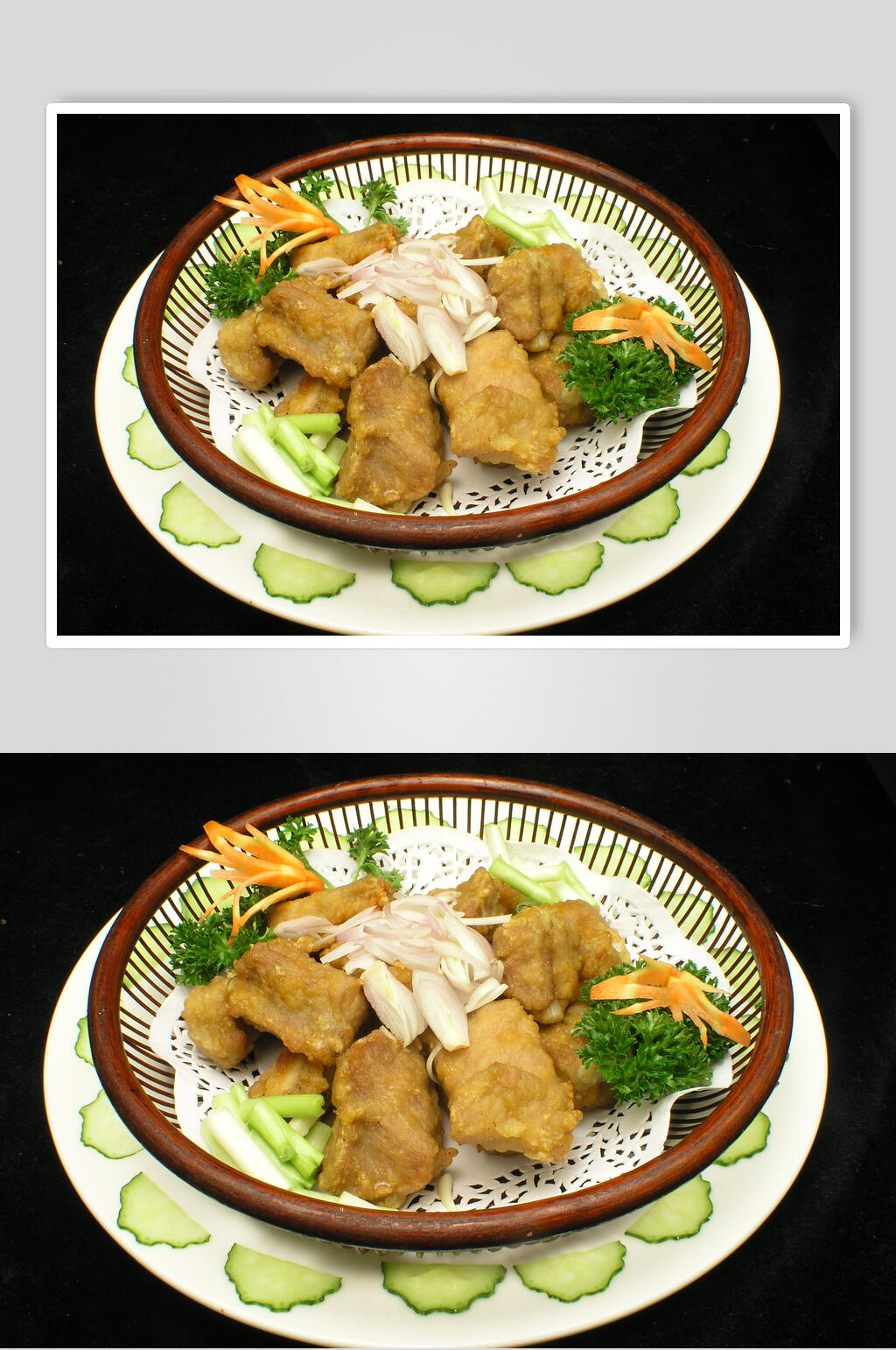 蜜汁香葱骨食品摄影图片素材