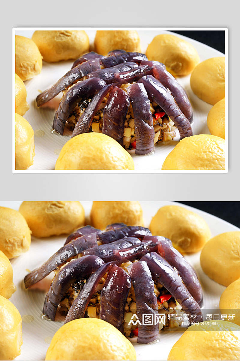 热菜海参粗粮包餐饮实拍图片素材