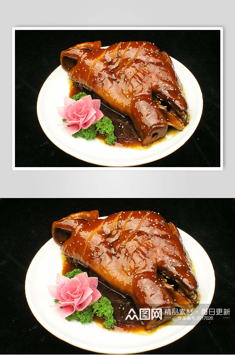 香浓美味扒猪脸食品图片素材