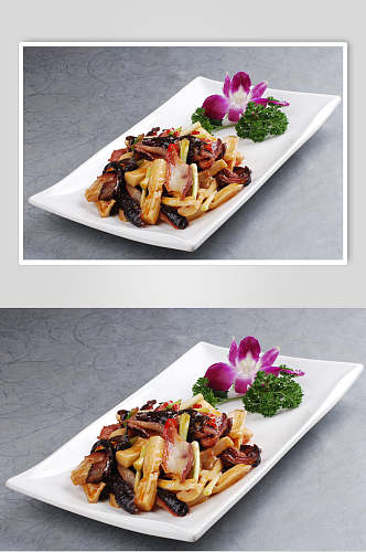小炒海香菇餐饮食物图片