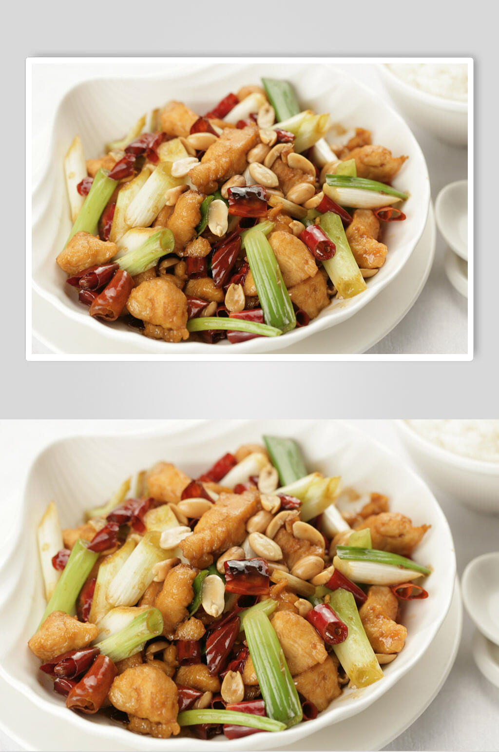 葱白溜肉段美食摄影图片素材