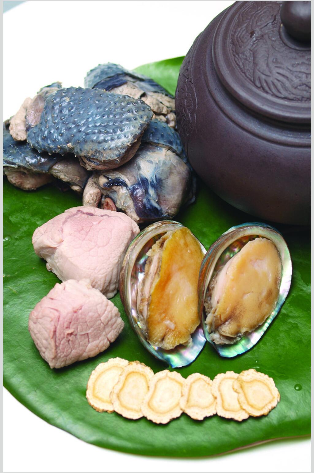 洋参珍珠鲍炖乌鸡美食摄影图片素材