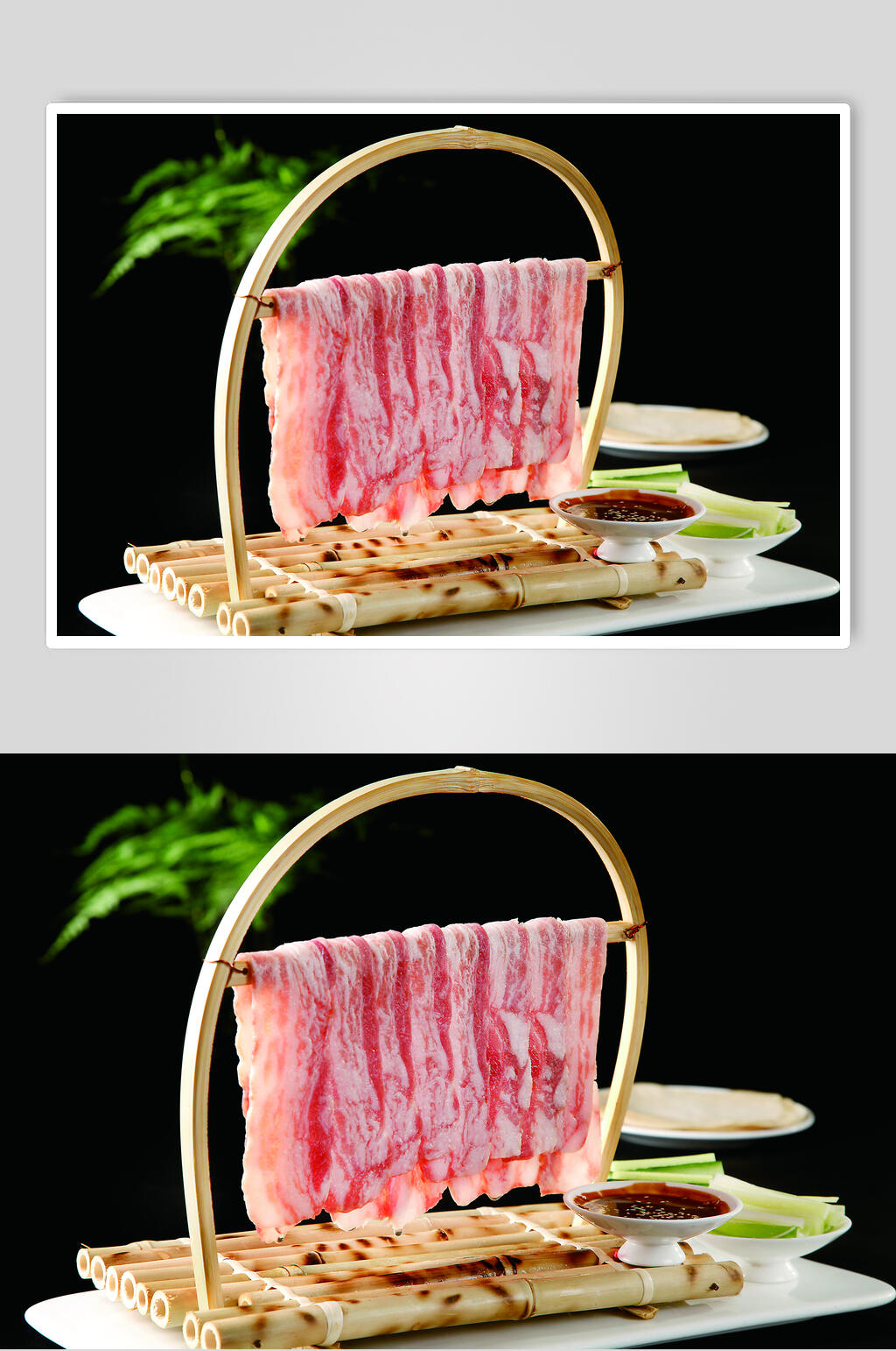 碳烧架子肉美食摄影图片素材