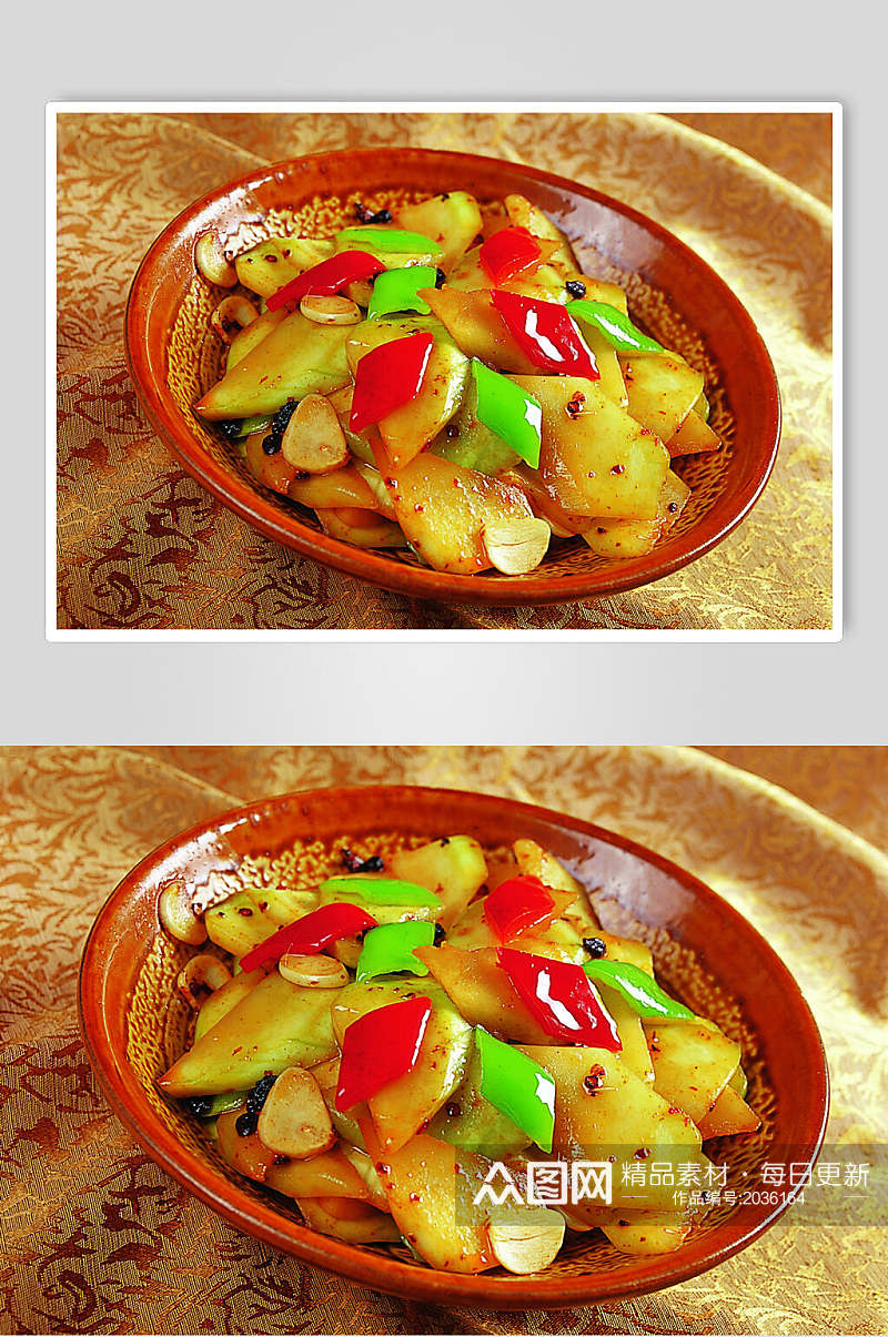 蒜片干妈炒小瓜食品高清图片素材