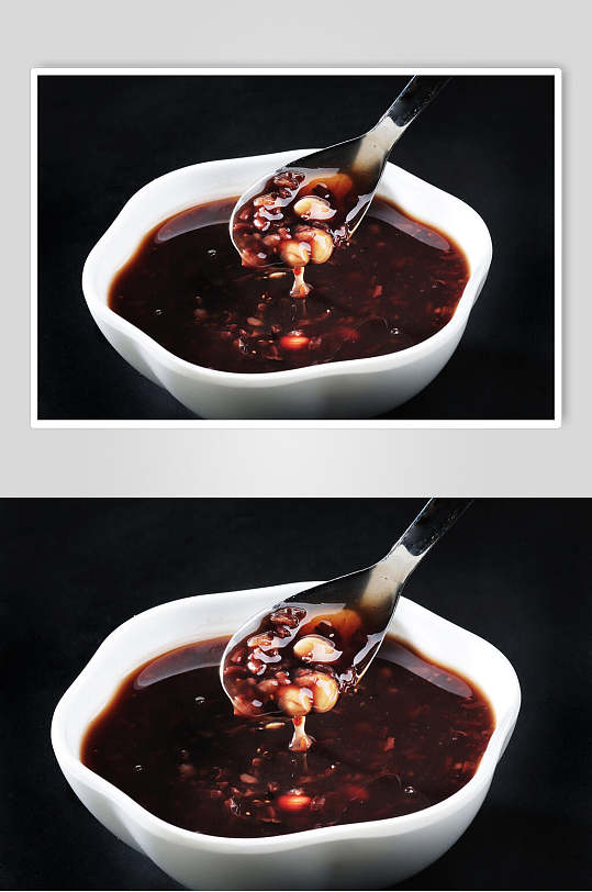 黑米粥美食食物图片