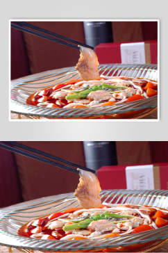 蕃茄青波鱼美食摄影图片
