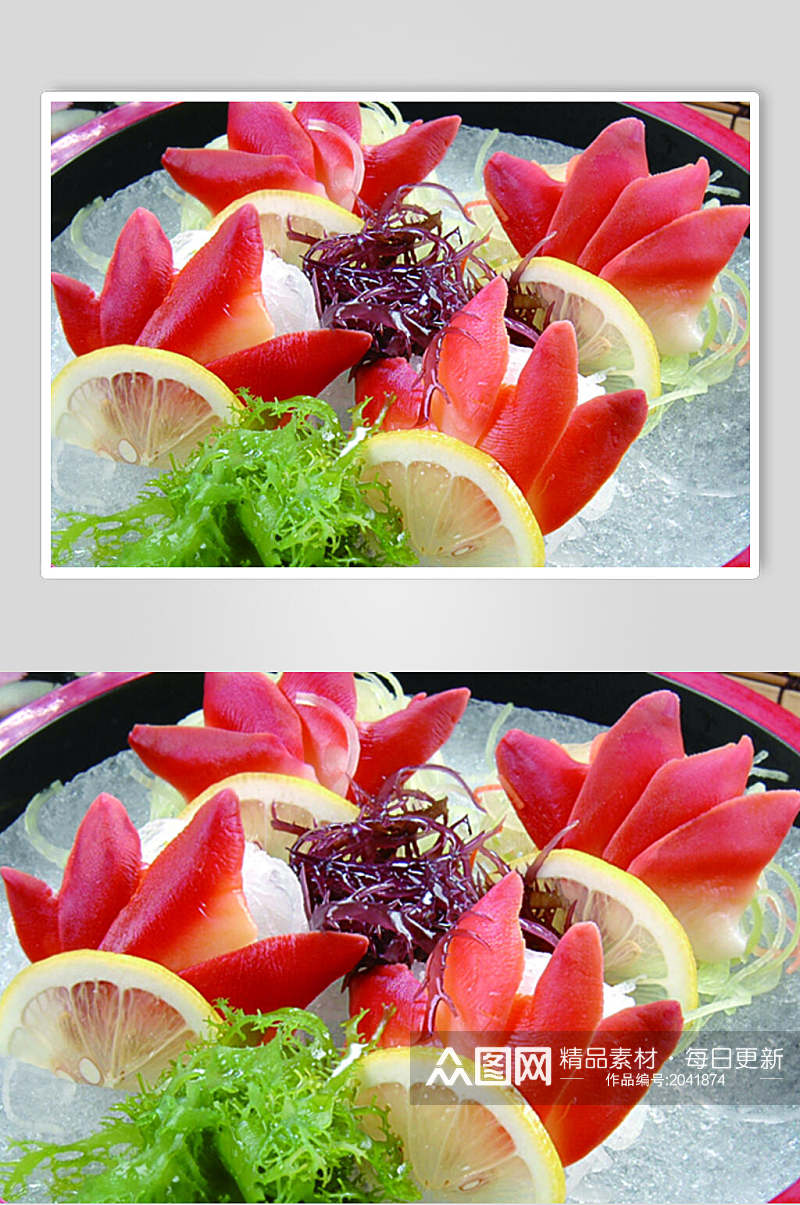 特色海鲜北极贝刺身美食食物图片素材