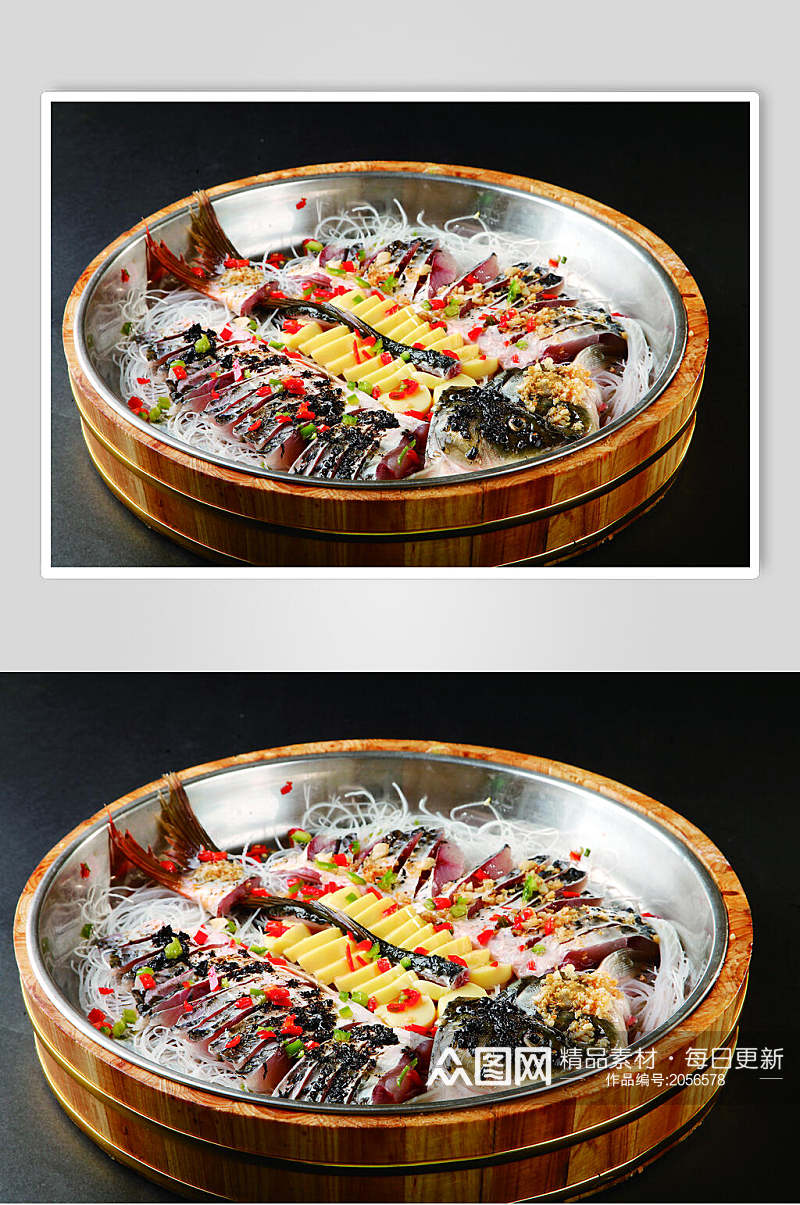 昌盛双吃鱼两联菜谱菜单新品视觉摄影图素材