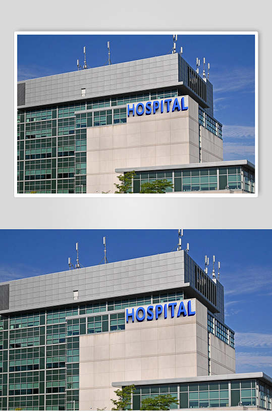 医院图片医院外观建筑环境视觉摄影图