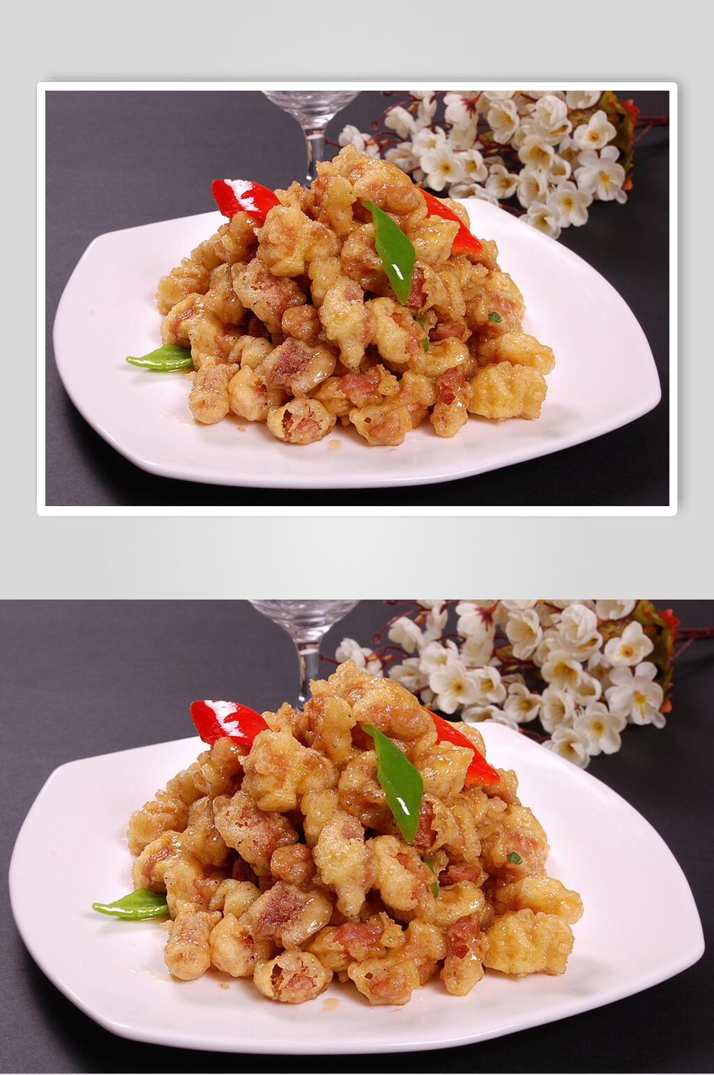 正宗特色熘肉段美食摄影图片素材