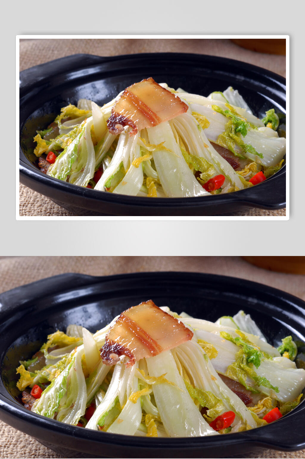 热菜煲仔娃娃菜美食高清图片素材