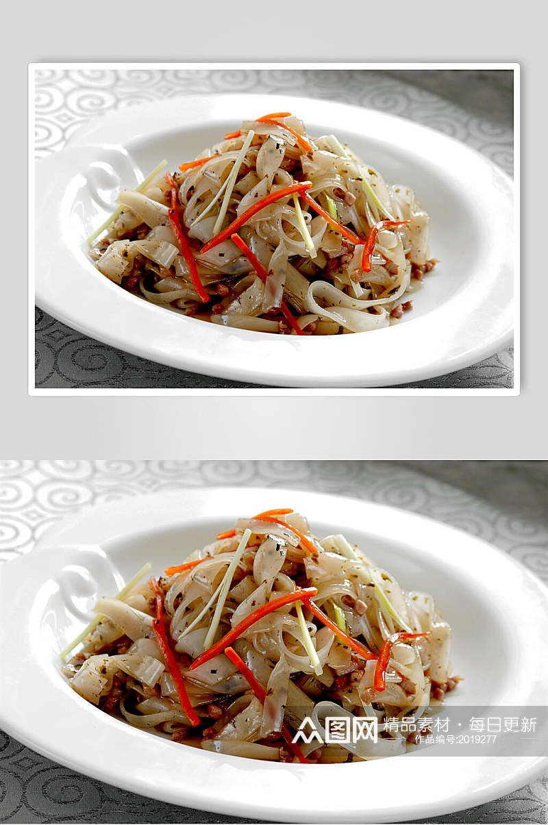 美味榄菜炒河粉餐饮食品图片素材