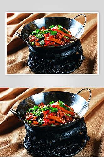 干锅脆笋食品摄影图片