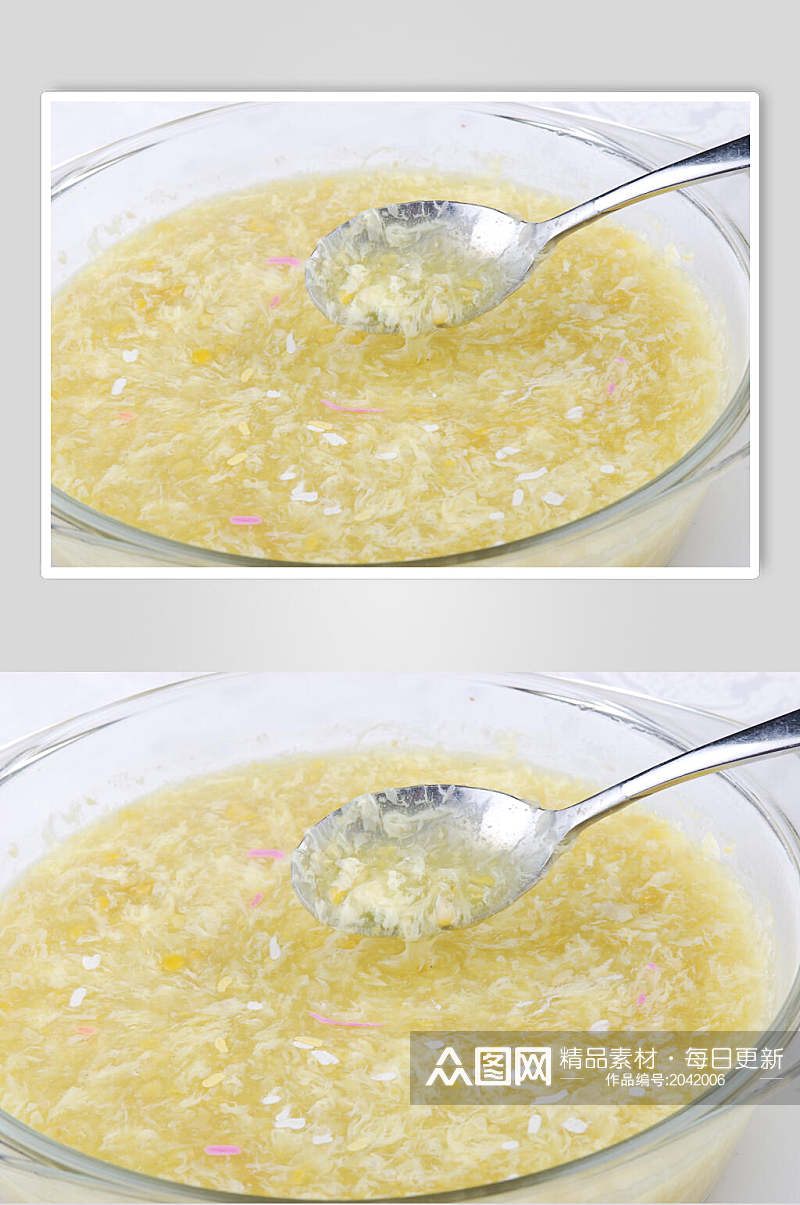 蛋黄玉米羹食物图片素材
