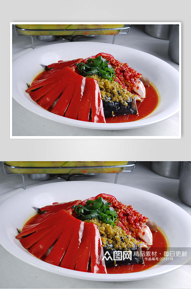 剁椒鱼头食品摄影图片素材
