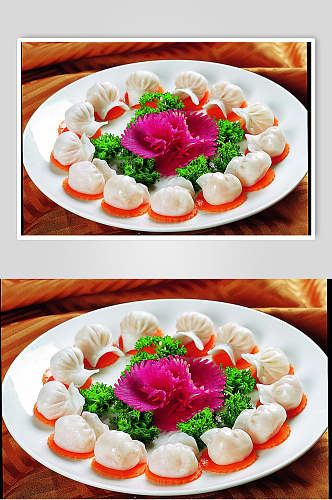 美味水晶虾饺摄影图片